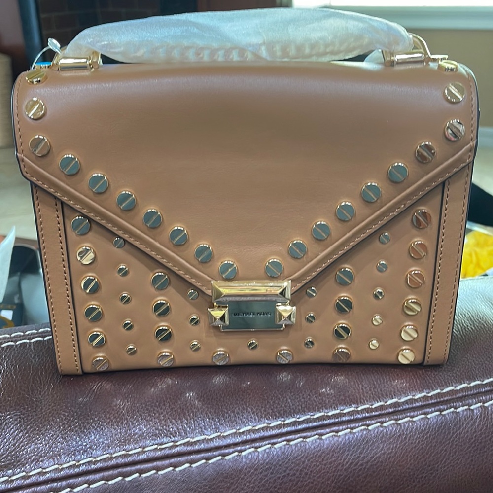 Michael Kors Whitney Large Shoulder Bag in Acorn.